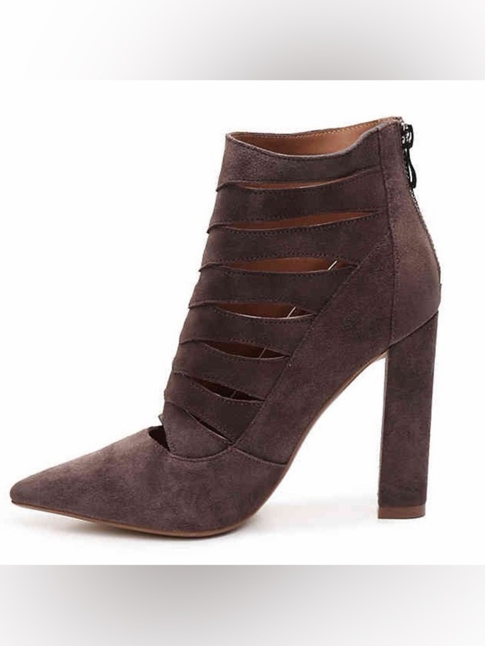 Steve Madden Suede Cutout Pointed Toe High Heel Booties